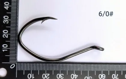 High Carbon Steel Black Nickel Catfish Hooks for Sale - 8083 Catfish Big River Hooks