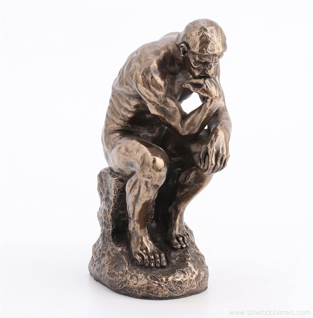 Rodin's The Thinker Cast Resin Statue with Bronze Finish