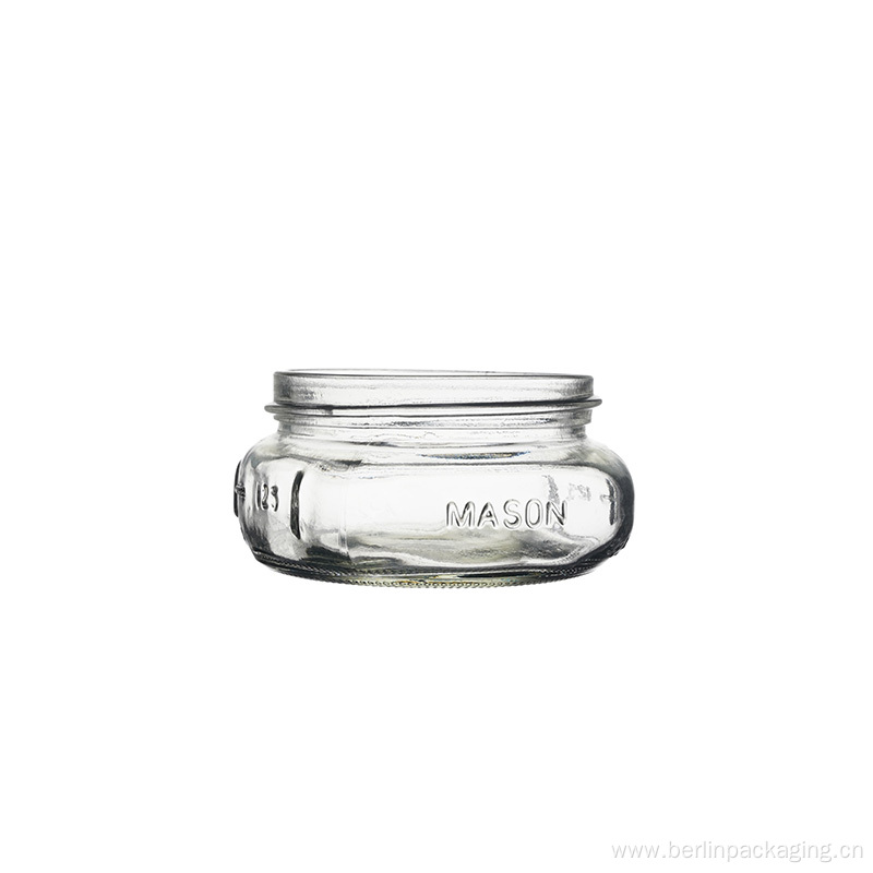 240ml 150ml French Square Mason Jam Jar