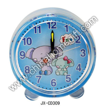 Cartoon Pattern Plastic Alarm Clock