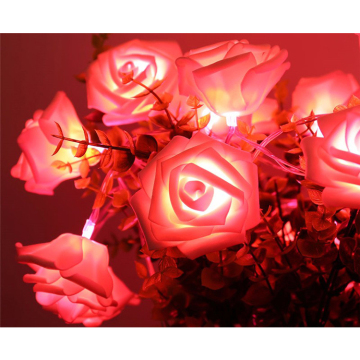 2m 20led Wedding Rose LED String Lights: Dekorasi Liburan yang Dioperasikan dengan Baterai