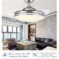 Modern silver color design ceiling fan with light