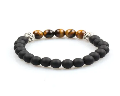 HSQ lava stone energy volcanic stone chakra seven colorful Buddha beads bracelet for wholesale
