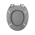 Fanmitrk MDF moulded wood toilet seat grey-wood