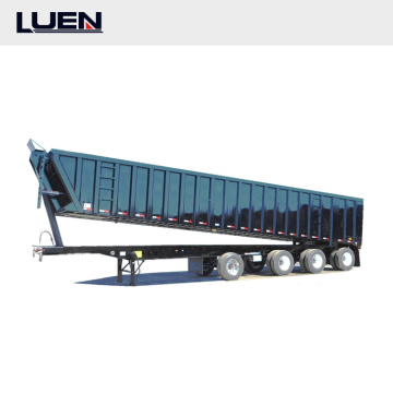 4 Axles Dump Trailer with Regular Shape Hydraulic Cylinder and Spare Tire