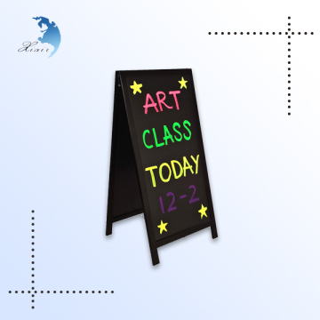 customized logo wooden blackboard stand