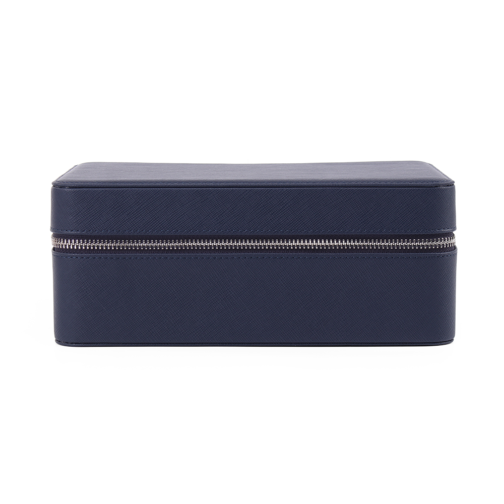 8 slot leather watch zipper organizer box