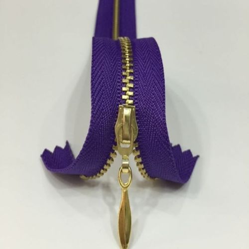 Promotional secure golden metal coat zippers