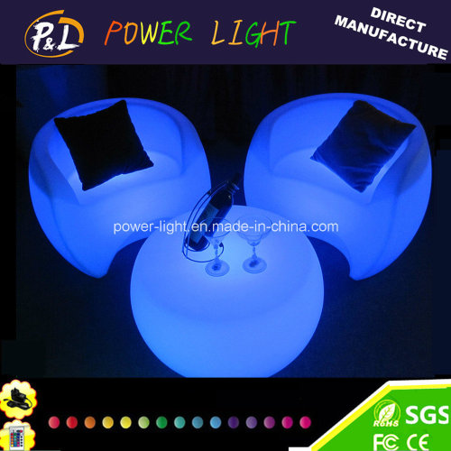 Muebles de plástico iluminado LED Glow