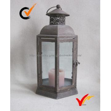 antique metal garden candle lantern