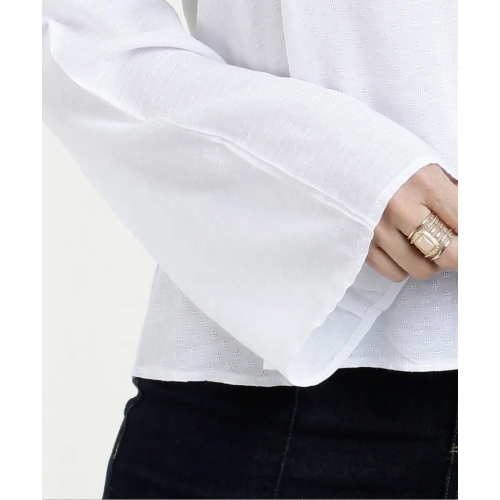2020 Flare Long Sleeve Chiffon Blouse Women