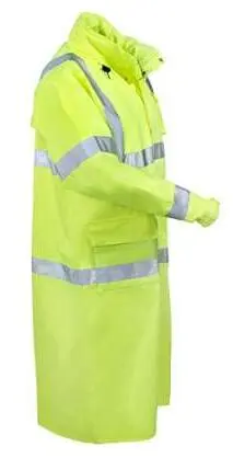 Men's Hi-Vis Lime Green Waterproof Work Coat