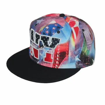 Shiny Leather Snapback Hat for Basketball