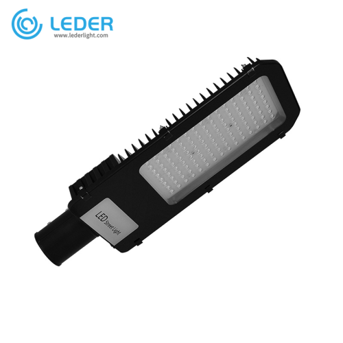 LEDER Black Solar Powered Parking Lot Street Lights