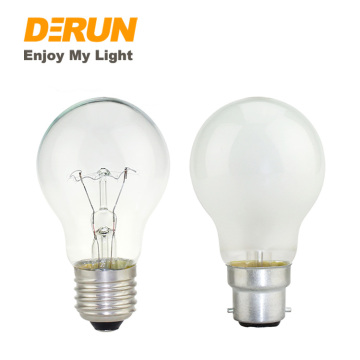60W A19 130V Incandescent Standard Household E27 Light Bulb - Clear Frosted Glass, 1000 Hour