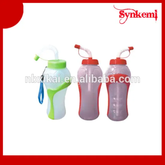 600ml Plastic wholesae sports bottle with straw