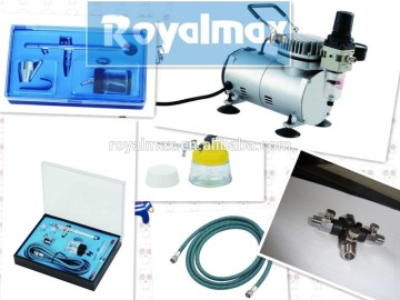 Airbrush Tattoo compressor set royalmax TC-20C set for tattoo .tanning.hobby