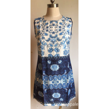 Beach Leopard Print Poplin Printed for Women Dress