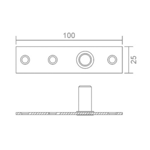 Дверь стеклянного вала напольного верхнего вала без порта