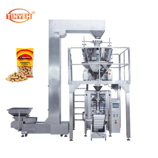 CE Fully Automatic Food Pouch Packing VFFS Popcorn Nuts Weighing Packaging Machine