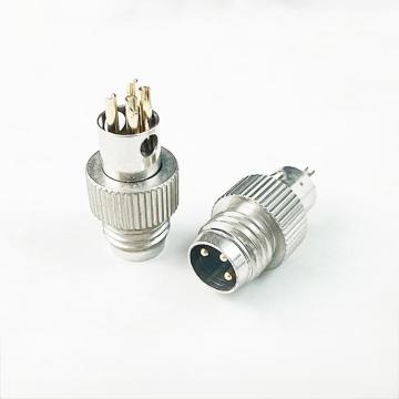 M8 wasserdicht 2 ~ 4Pin Drahtende Ende männlicher Kopf Vollbildabdeckung+9,8 l gerade Gewindeschraube