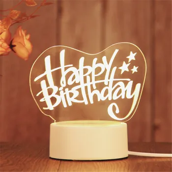 3D LED Acrylic Lamp - Best Selling Night Table Light Gift for Kids & Holidays