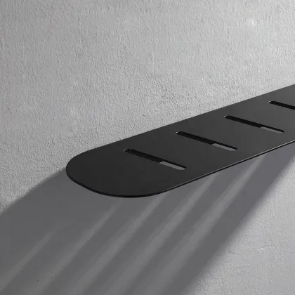 Modern Space Aluminum Bathroom Long Bar Shelves Rack - FINI-004