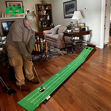 Tapis de golf en bois massif et velours cristal