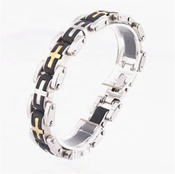 Yiwu Aceon Stainless Steel Bicycle Chain and Rubber Bracelet