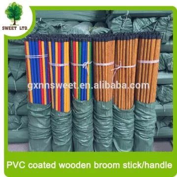 wholesale selling wood design PVC coated wood handle