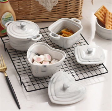 Factory Direct Personalized Food Warmer Ceramic Casserole with Lid