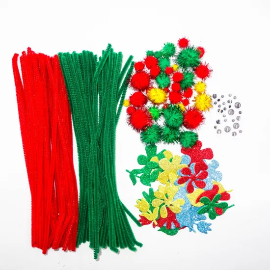 Arts and Crafts Supplies Kit for Kids: Comprehensive Crafting Bundle Including Glue Stick for Preschool Activities