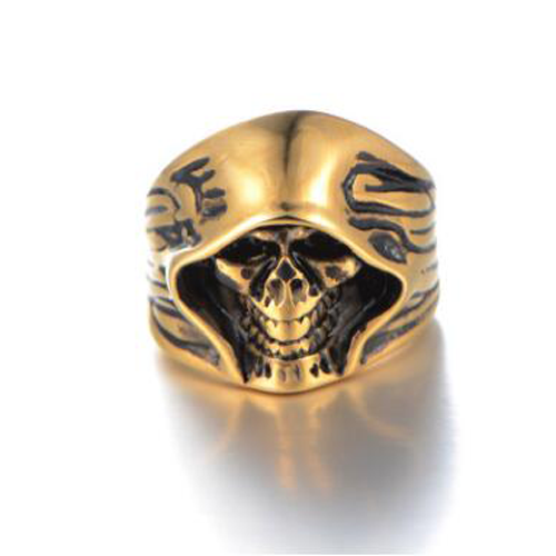 Senaste Design Silverpläterad Grim Reaper Ring