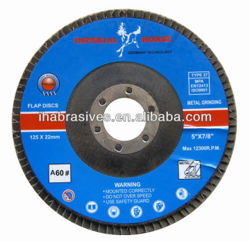 flap dis,125X22MM,80M/S,for metal,steel or wood, T29