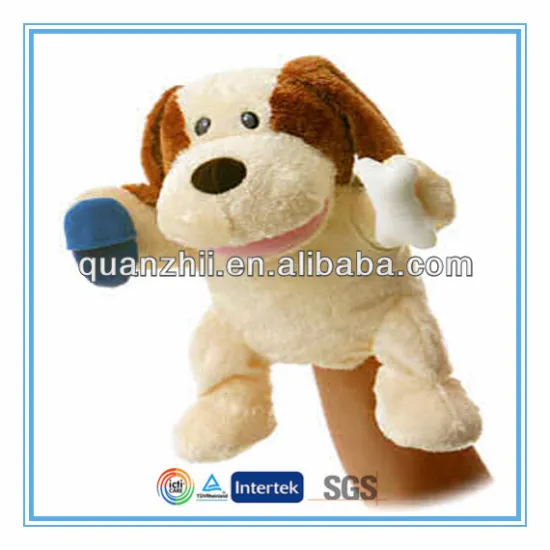 Plush animal hand puppet