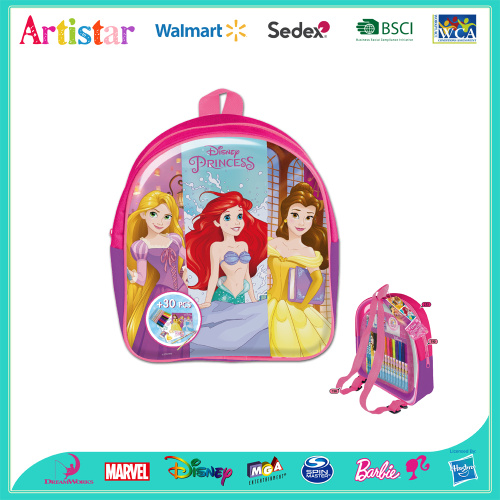 DISNEY PRINCESS mini license backpack with stationery