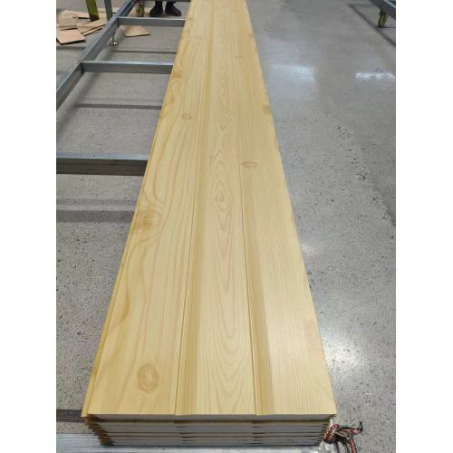 Yellow Wood Grain Grooved Metal Carved Panel