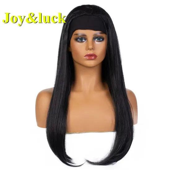 Black Head Band Wigs for Black Women Wholesale Prices Hairband Scarf Hair Long Natural Straight Headband Wig Synthetic Hair Wigs