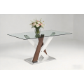 Mesa de jantar de vidro de design moderno 160x90cm