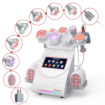 Máquina de cavitação ultrassônica Omiena 9 em 1 80K com almofadas EMS