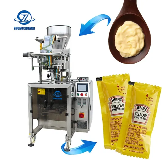 Vertical 4 Side Filling and Sealing Machine for Automatic Form Packing of Liquid Sauces, Beverages, and Honey in Sachets
