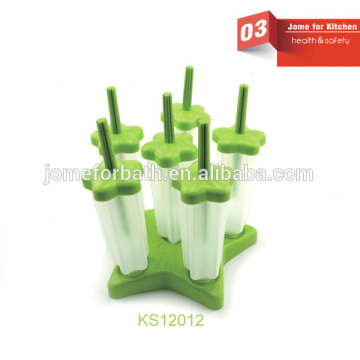100% Food Grade 6 Cup of Flower Shaped Ice Lolly Set