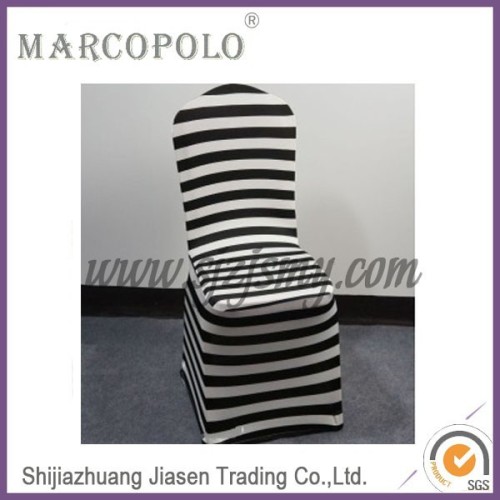 plain wedding spandex chair cover/ fancy black and white stripe spandex party chair cover