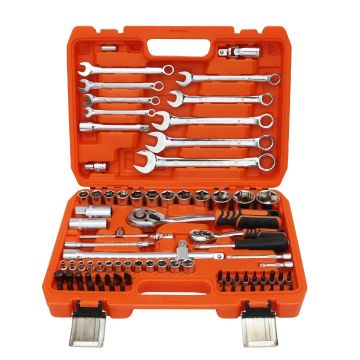 Mechanic Heavy Duty Tool Set with Ratchet, Wrench, and Impact Driver Kit