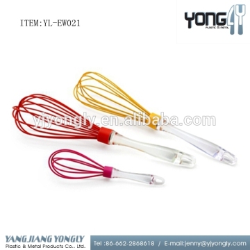 durable new design silicone kitchen egg whisk manual egg beater