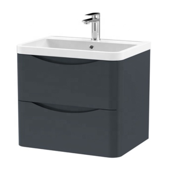 Modern Simple White Ceramic Bathroom Cabinet with Rectangle Sink