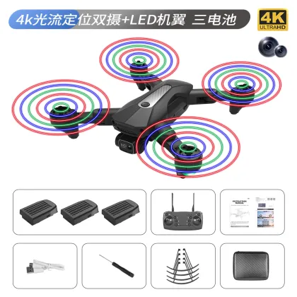 Flyxinsim KY608 New Portable Drone Toy LED,Joyance Drone Folding Arm,4K Camera Drone LED Light