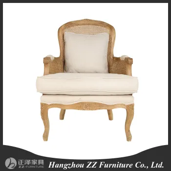 Hot sale wooden rattan back salon leisure sofa chair