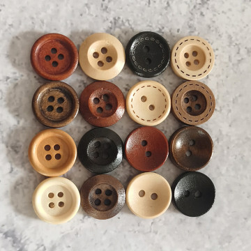 2022 Hot Selling Fancy Buttons Coats with Natural Wood Buttons: 2 Hole & 4 Hole Round Washable Options