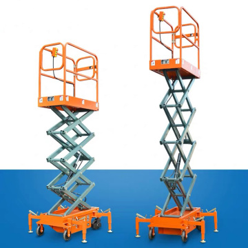 Warehouse Nagtatrabaho sa Hydraulic Lifting Platform